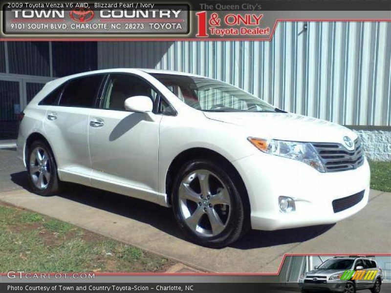 Blizzard Pearl / Ivory 2009 Toyota Venza V6 AWD