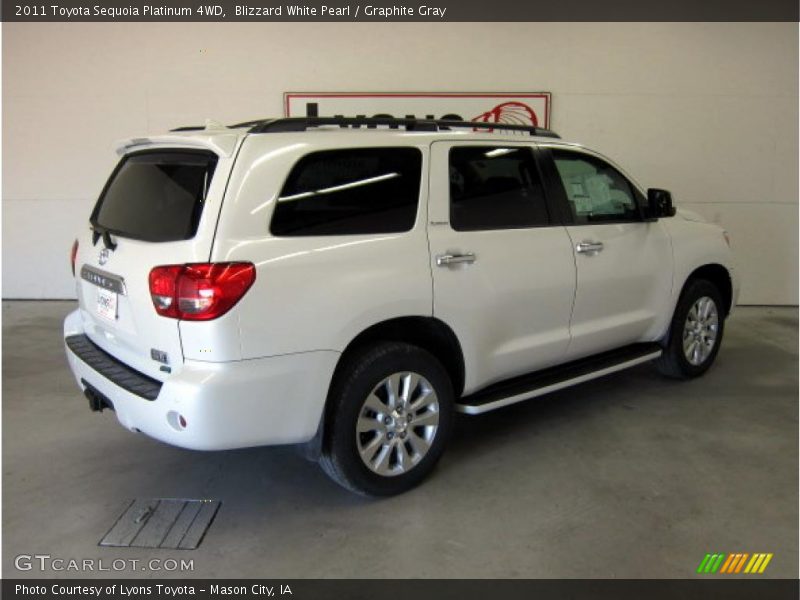 Blizzard White Pearl / Graphite Gray 2011 Toyota Sequoia Platinum 4WD