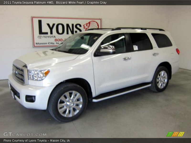 Blizzard White Pearl / Graphite Gray 2011 Toyota Sequoia Platinum 4WD