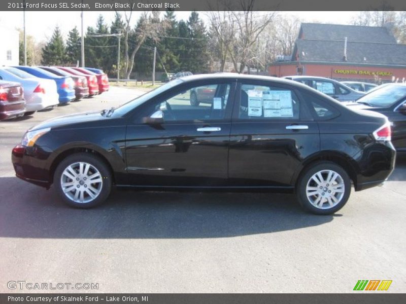 Ebony Black / Charcoal Black 2011 Ford Focus SEL Sedan