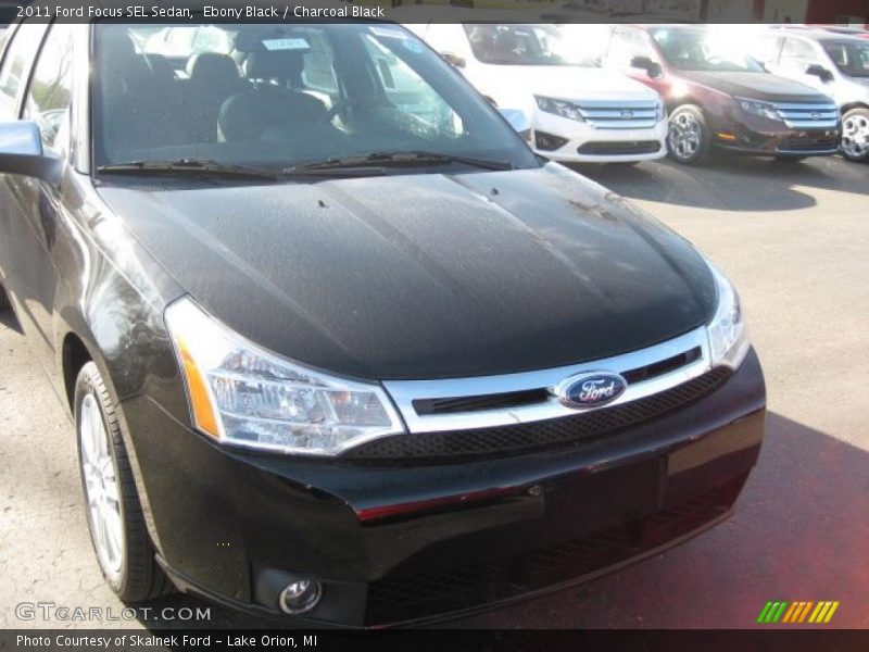 Ebony Black / Charcoal Black 2011 Ford Focus SEL Sedan