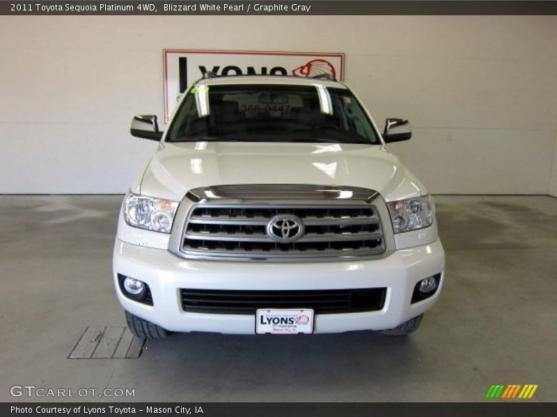Blizzard White Pearl / Graphite Gray 2011 Toyota Sequoia Platinum 4WD