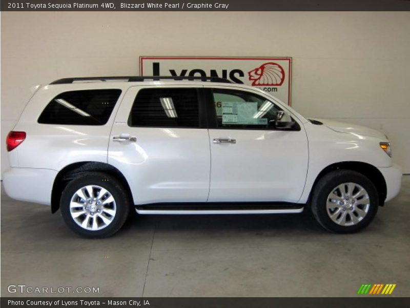 Blizzard White Pearl / Graphite Gray 2011 Toyota Sequoia Platinum 4WD