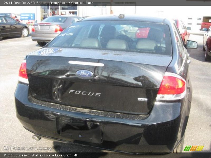 Ebony Black / Charcoal Black 2011 Ford Focus SEL Sedan