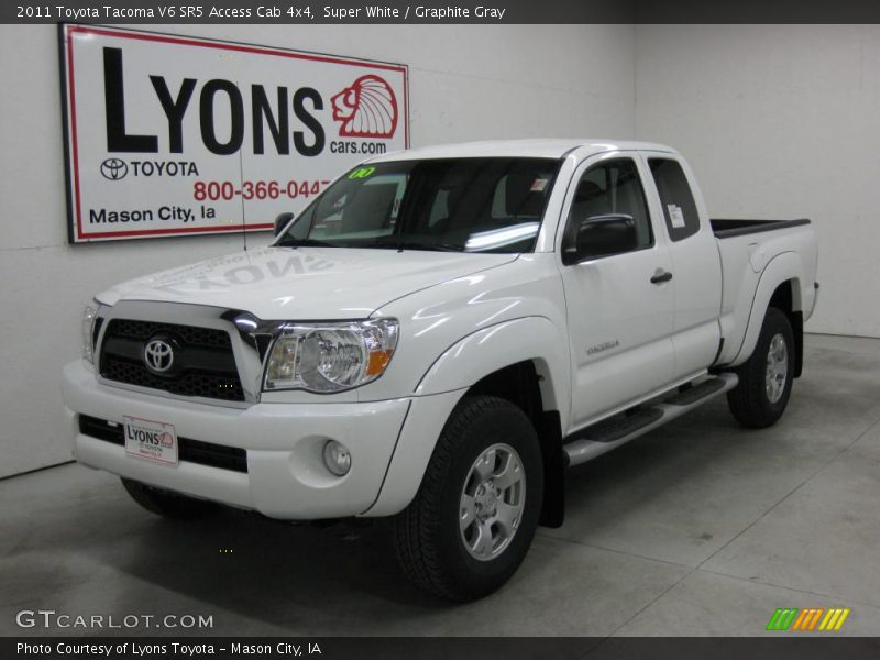 Super White / Graphite Gray 2011 Toyota Tacoma V6 SR5 Access Cab 4x4