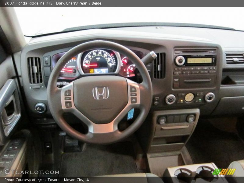 Dark Cherry Pearl / Beige 2007 Honda Ridgeline RTS