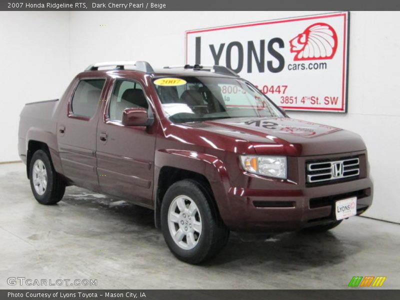 Dark Cherry Pearl / Beige 2007 Honda Ridgeline RTS