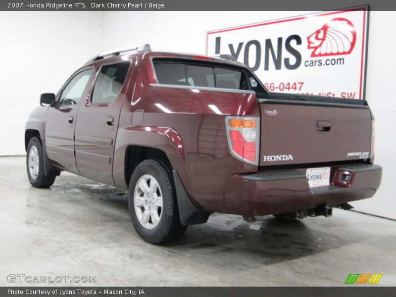 Dark Cherry Pearl / Beige 2007 Honda Ridgeline RTS