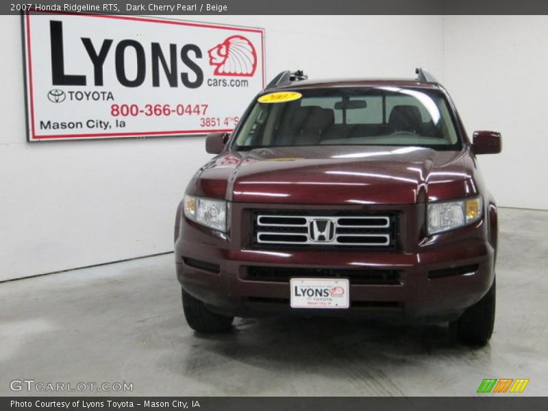 Dark Cherry Pearl / Beige 2007 Honda Ridgeline RTS