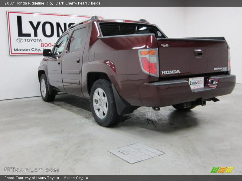 Dark Cherry Pearl / Beige 2007 Honda Ridgeline RTS