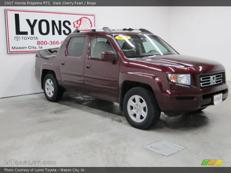 Dark Cherry Pearl / Beige 2007 Honda Ridgeline RTS