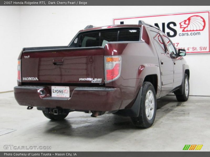Dark Cherry Pearl / Beige 2007 Honda Ridgeline RTS
