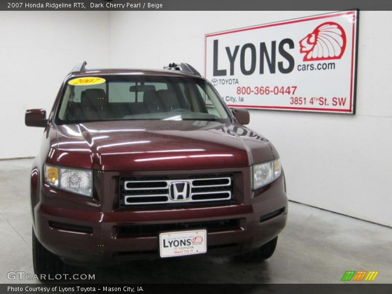 Dark Cherry Pearl / Beige 2007 Honda Ridgeline RTS