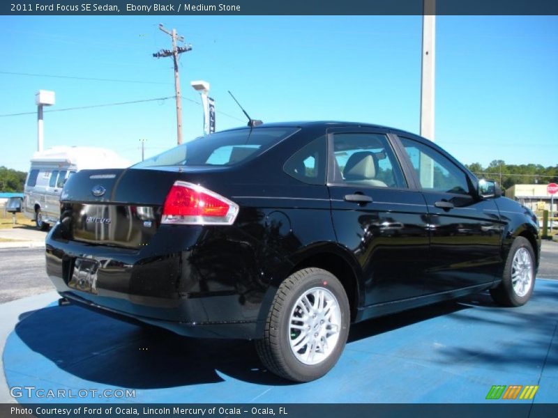 Ebony Black / Medium Stone 2011 Ford Focus SE Sedan
