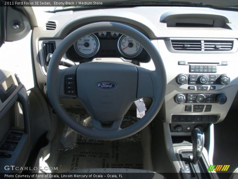 Ebony Black / Medium Stone 2011 Ford Focus SE Sedan