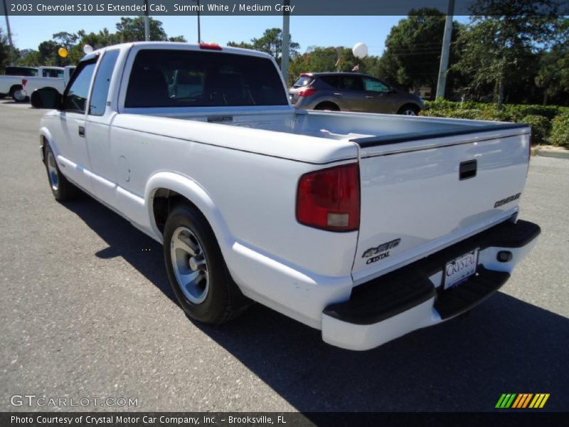 Summit White / Medium Gray 2003 Chevrolet S10 LS Extended Cab