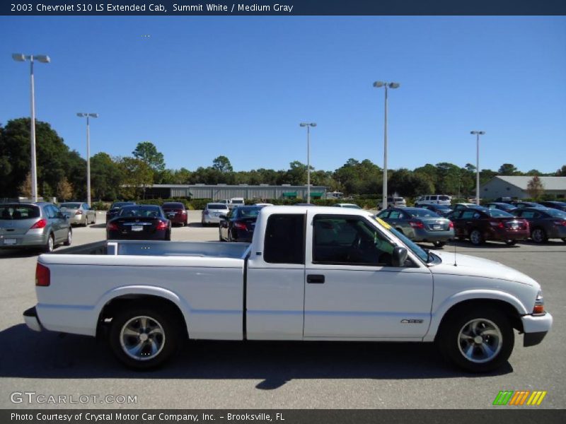 Summit White / Medium Gray 2003 Chevrolet S10 LS Extended Cab