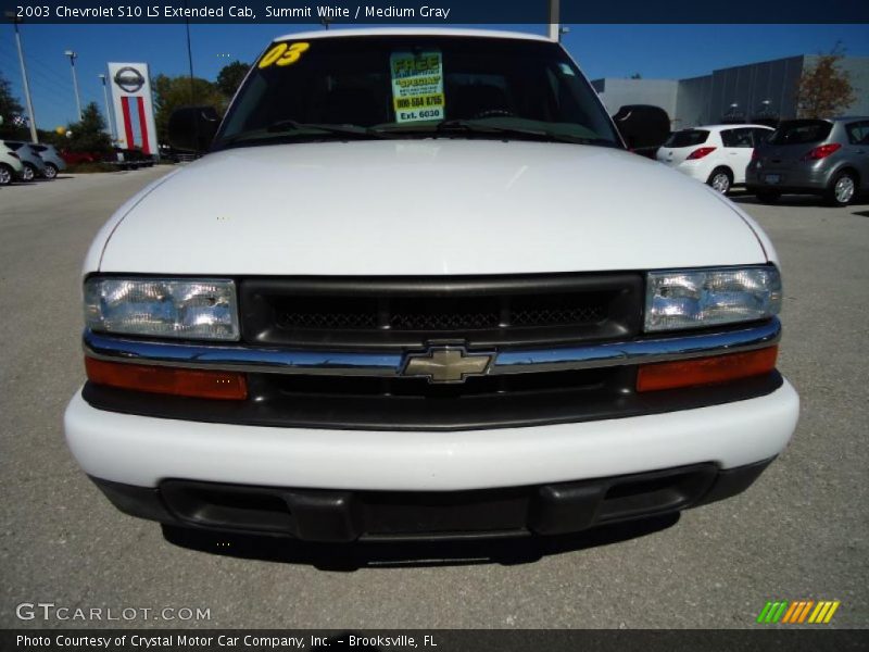 Summit White / Medium Gray 2003 Chevrolet S10 LS Extended Cab