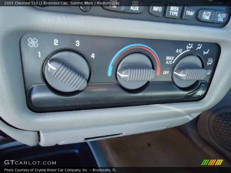 Controls of 2003 S10 LS Extended Cab
