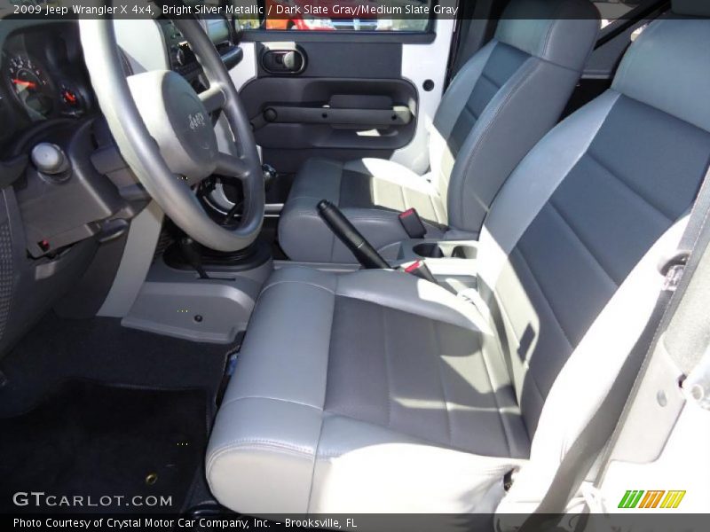 Bright Silver Metallic / Dark Slate Gray/Medium Slate Gray 2009 Jeep Wrangler X 4x4