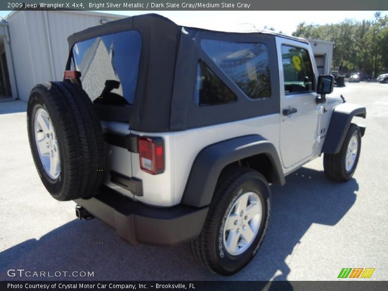 Bright Silver Metallic / Dark Slate Gray/Medium Slate Gray 2009 Jeep Wrangler X 4x4