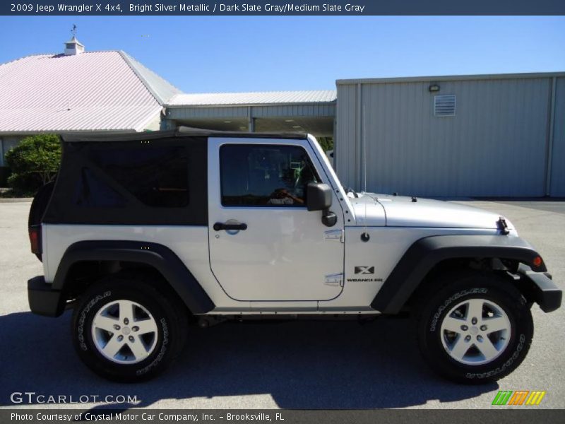 Bright Silver Metallic / Dark Slate Gray/Medium Slate Gray 2009 Jeep Wrangler X 4x4