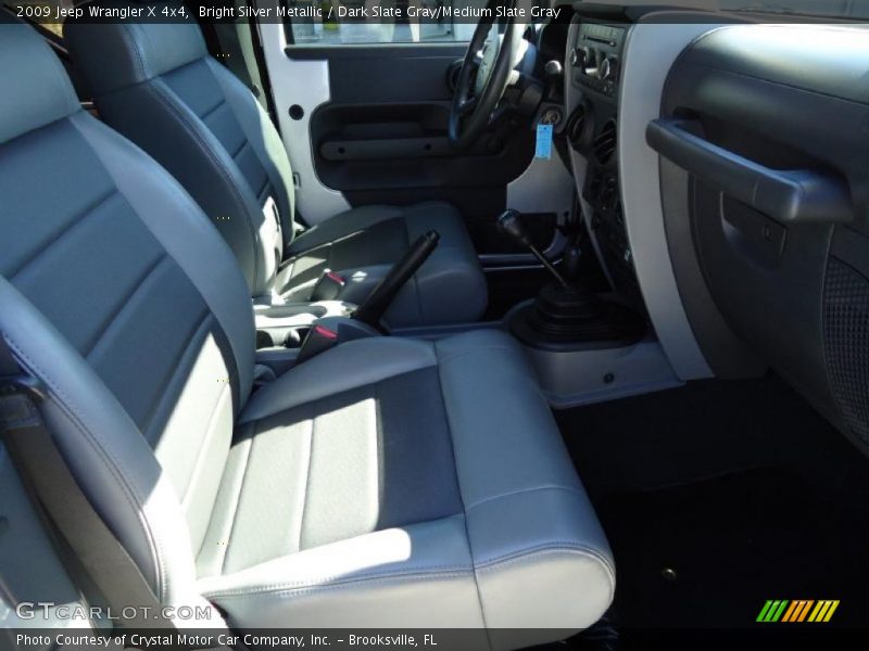 Bright Silver Metallic / Dark Slate Gray/Medium Slate Gray 2009 Jeep Wrangler X 4x4