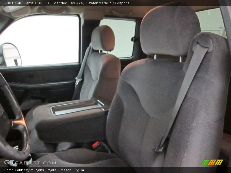 Pewter Metallic / Graphite 2001 GMC Sierra 1500 SLE Extended Cab 4x4