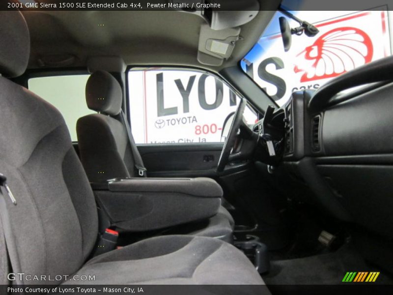 Pewter Metallic / Graphite 2001 GMC Sierra 1500 SLE Extended Cab 4x4
