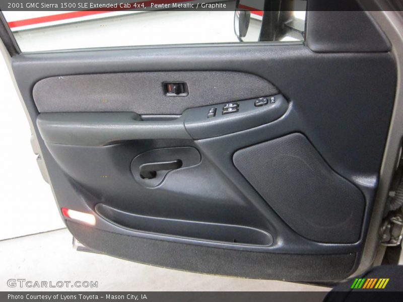 Pewter Metallic / Graphite 2001 GMC Sierra 1500 SLE Extended Cab 4x4