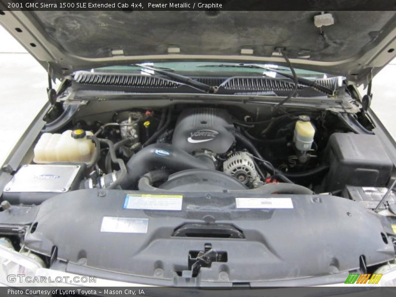 Pewter Metallic / Graphite 2001 GMC Sierra 1500 SLE Extended Cab 4x4