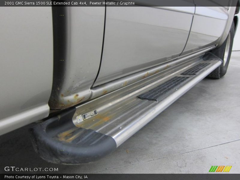 Pewter Metallic / Graphite 2001 GMC Sierra 1500 SLE Extended Cab 4x4