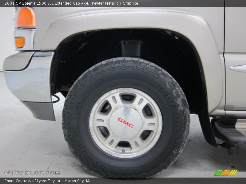 Pewter Metallic / Graphite 2001 GMC Sierra 1500 SLE Extended Cab 4x4