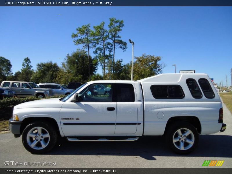 Bright White / Mist Gray 2001 Dodge Ram 1500 SLT Club Cab