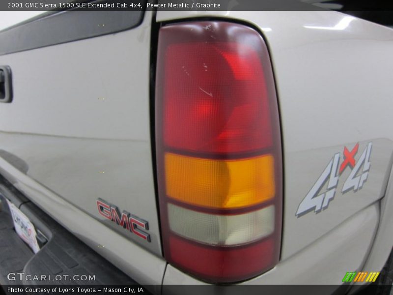 Pewter Metallic / Graphite 2001 GMC Sierra 1500 SLE Extended Cab 4x4