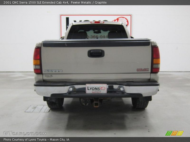 Pewter Metallic / Graphite 2001 GMC Sierra 1500 SLE Extended Cab 4x4