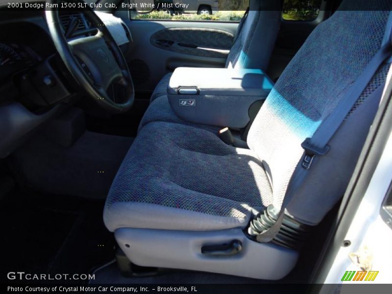 Bright White / Mist Gray 2001 Dodge Ram 1500 SLT Club Cab