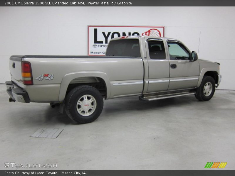 Pewter Metallic / Graphite 2001 GMC Sierra 1500 SLE Extended Cab 4x4