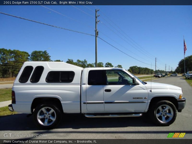 Bright White / Mist Gray 2001 Dodge Ram 1500 SLT Club Cab