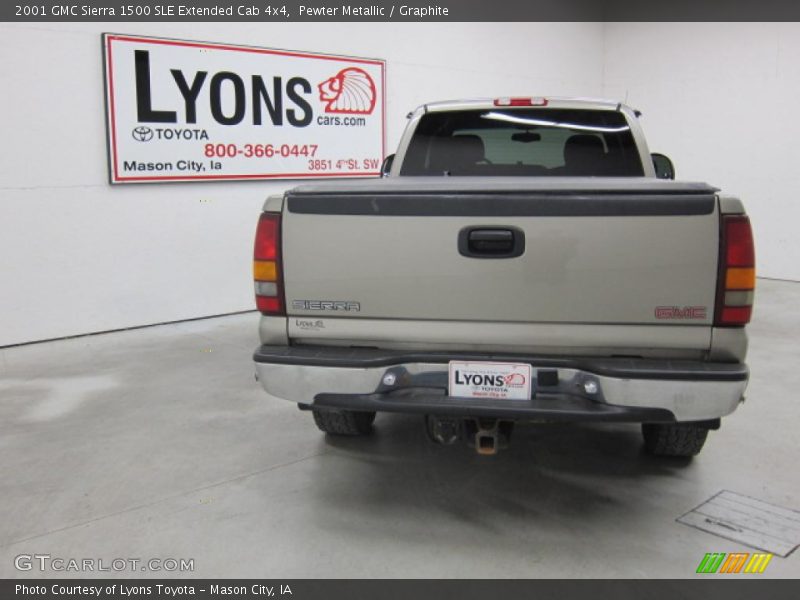 Pewter Metallic / Graphite 2001 GMC Sierra 1500 SLE Extended Cab 4x4