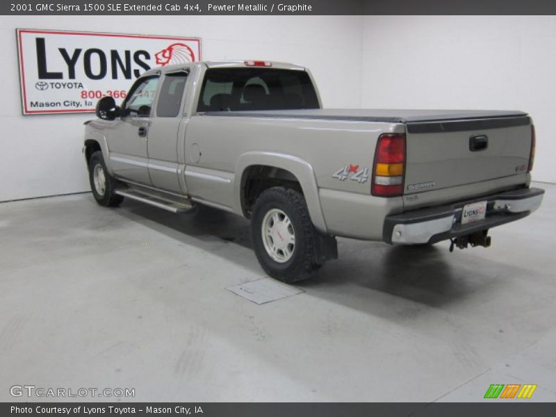 Pewter Metallic / Graphite 2001 GMC Sierra 1500 SLE Extended Cab 4x4