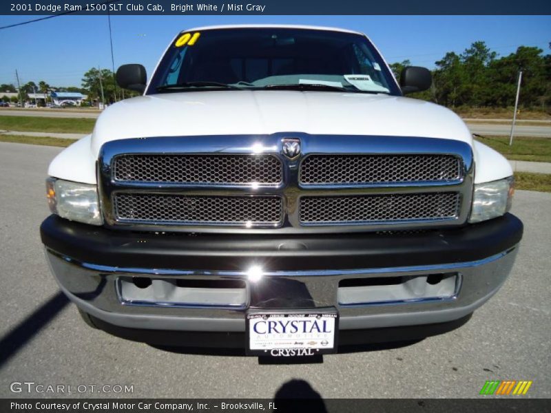 Bright White / Mist Gray 2001 Dodge Ram 1500 SLT Club Cab