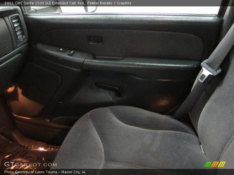 Pewter Metallic / Graphite 2001 GMC Sierra 1500 SLE Extended Cab 4x4