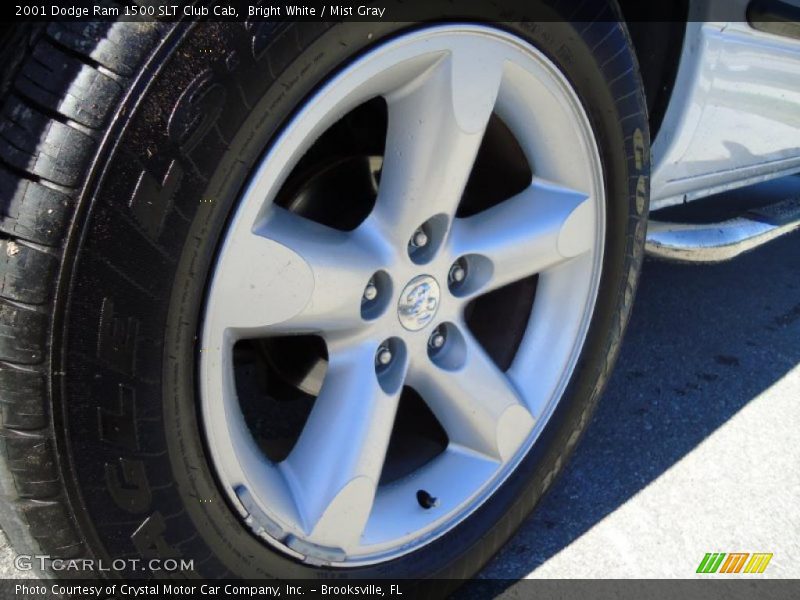 Bright White / Mist Gray 2001 Dodge Ram 1500 SLT Club Cab