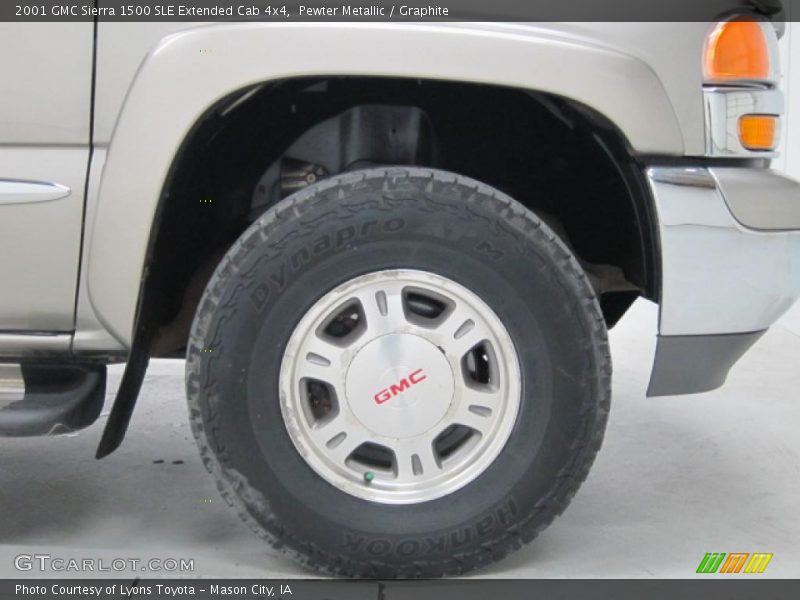 Pewter Metallic / Graphite 2001 GMC Sierra 1500 SLE Extended Cab 4x4