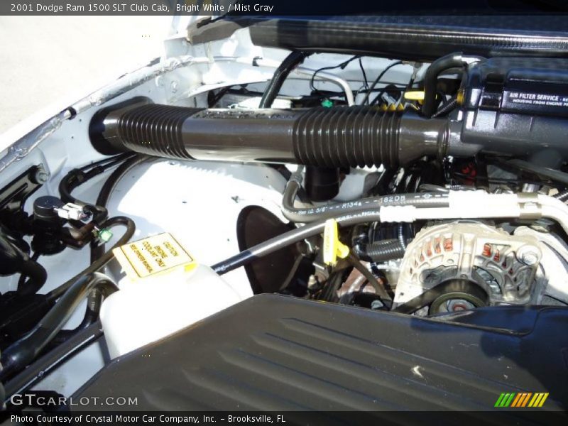 Bright White / Mist Gray 2001 Dodge Ram 1500 SLT Club Cab