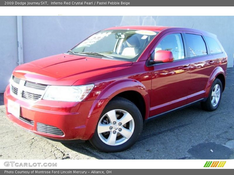 Inferno Red Crystal Pearl / Pastel Pebble Beige 2009 Dodge Journey SXT