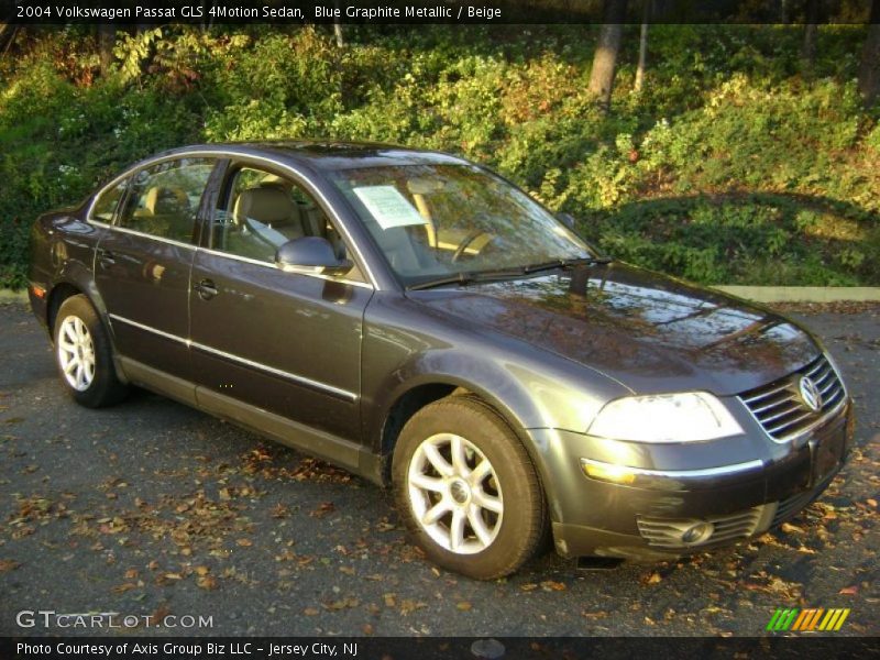 Blue Graphite Metallic / Beige 2004 Volkswagen Passat GLS 4Motion Sedan