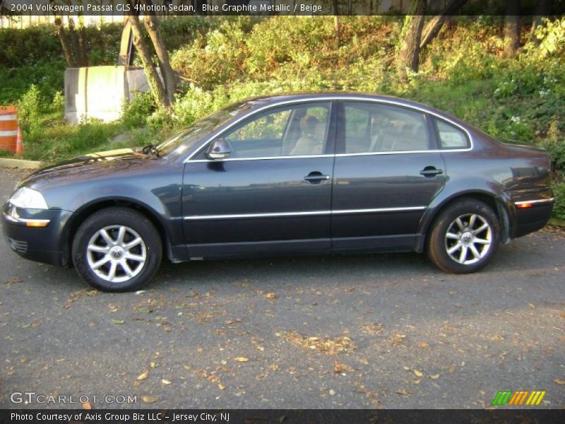 Blue Graphite Metallic / Beige 2004 Volkswagen Passat GLS 4Motion Sedan