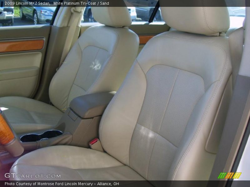White Platinum Tri-Coat / Sand 2009 Lincoln MKZ Sedan